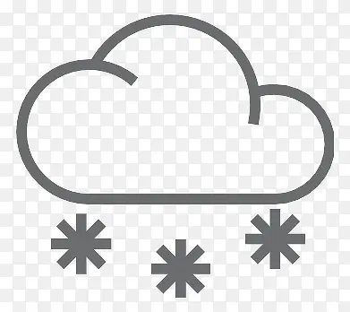 天气云更多的雪Outline-icons
