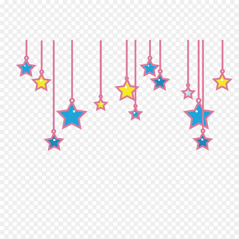 矢量节日新年装饰卡通五角星星