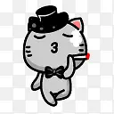 吸烟的猫咪