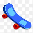 蓝色滑板