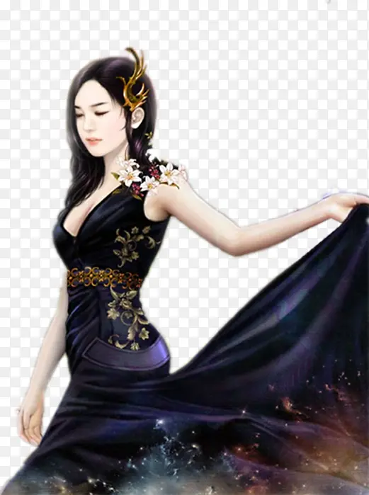 高贵绝美手绘美女