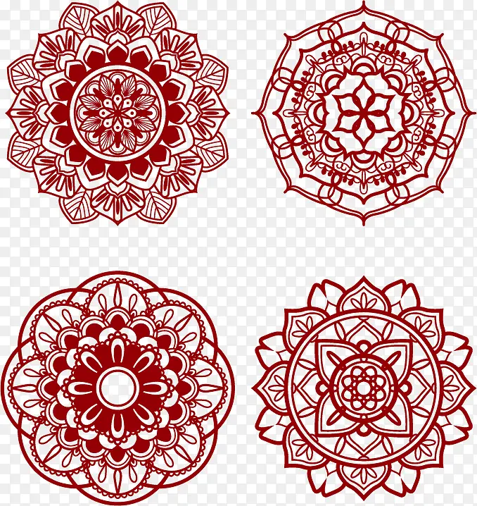 矢量复古花纹底纹