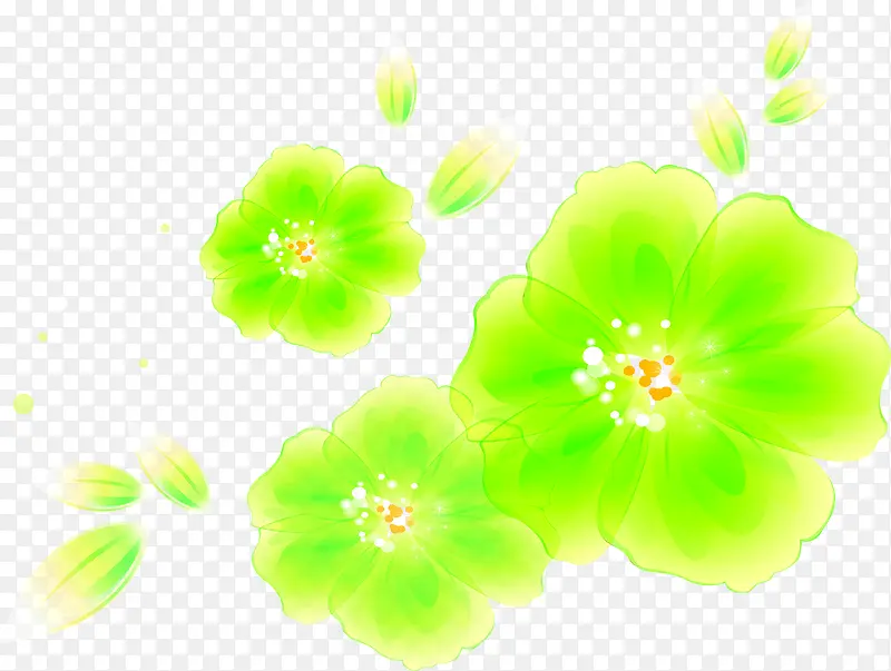 绿色烂漫花朵美景设计