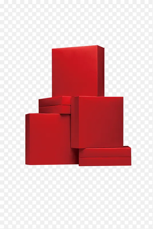 红色透明礼盒素材礼袋礼包