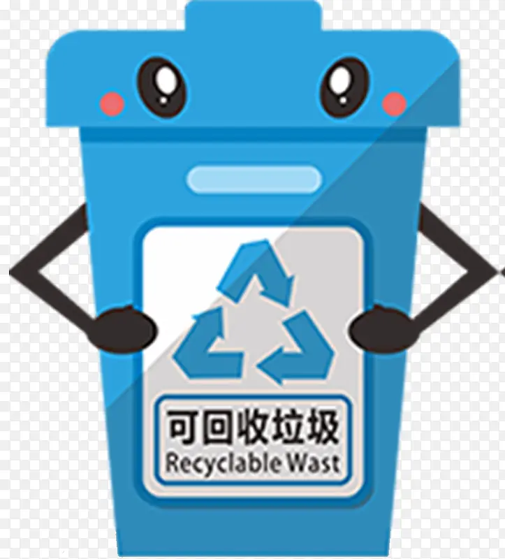 免扣“可回收垃圾”蓝色垃圾桶