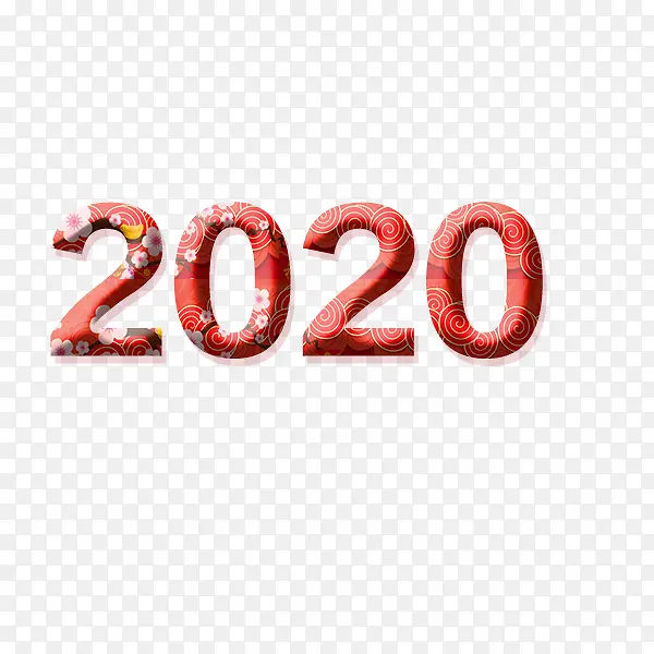 2020红色印花