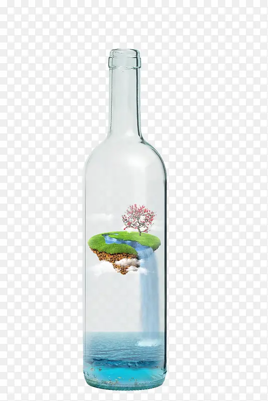 瓶中小岛PNG