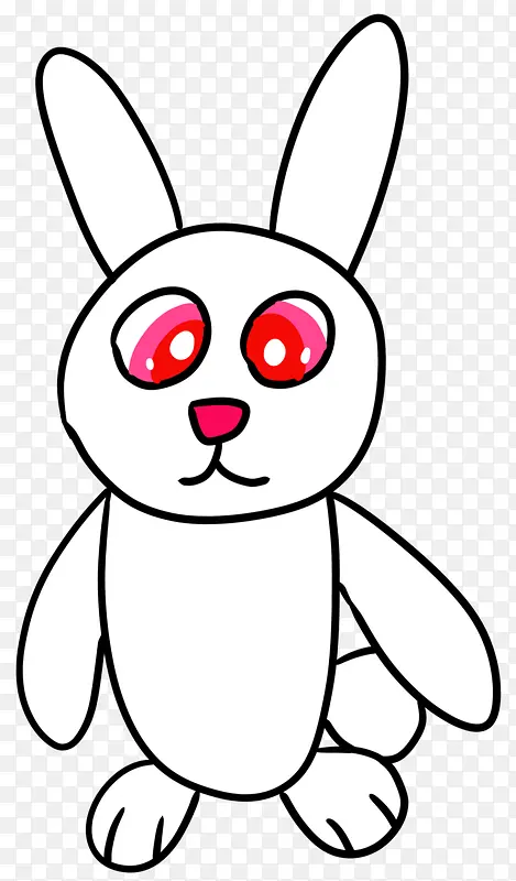 兔子卡通白色小兔子