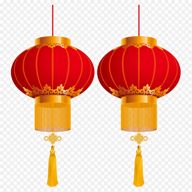 中国新年灯笼红色