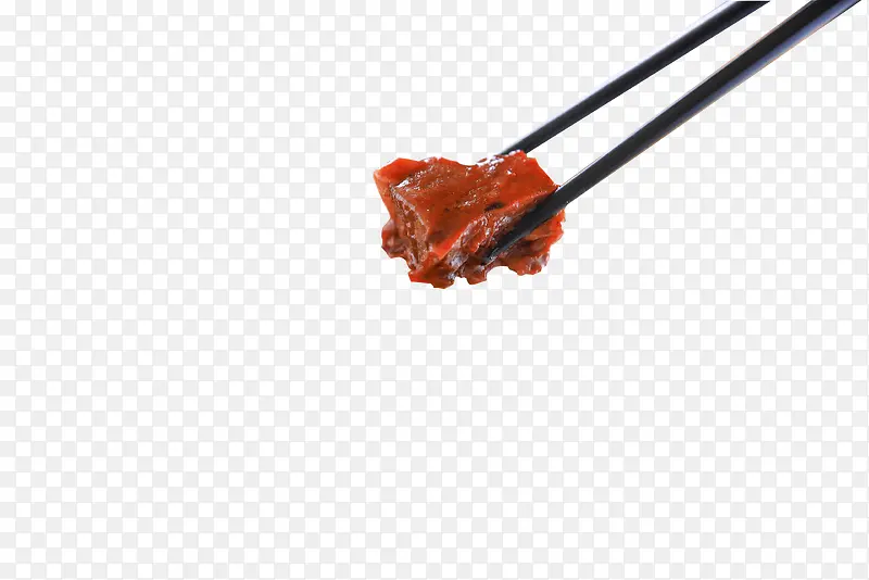 筷子夹着红烧肉