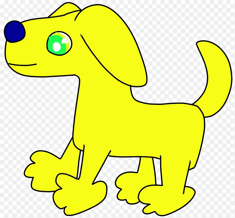 卡通黄色小狗狗