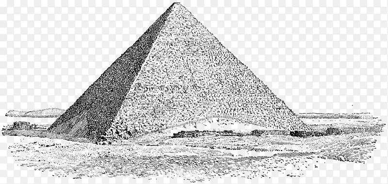 素描手绘金字塔
