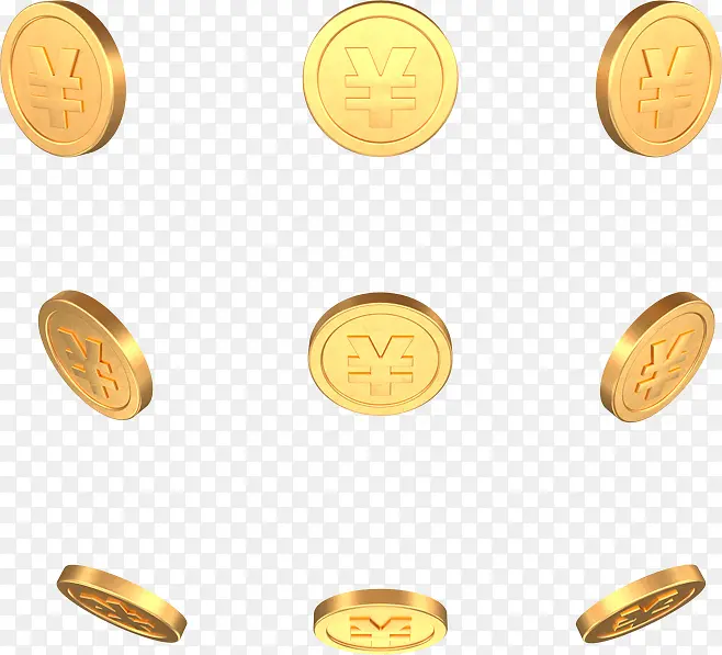 金币 各种角度金币 金币素材