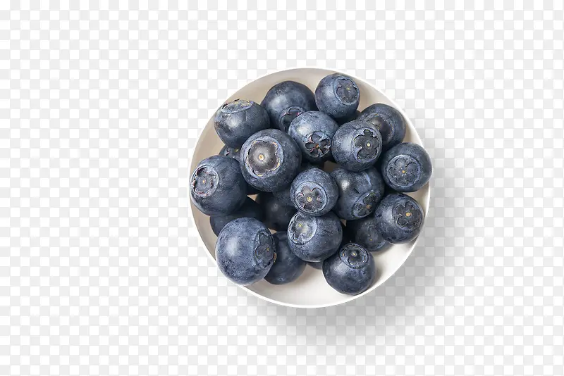 一盘蓝莓水果元素