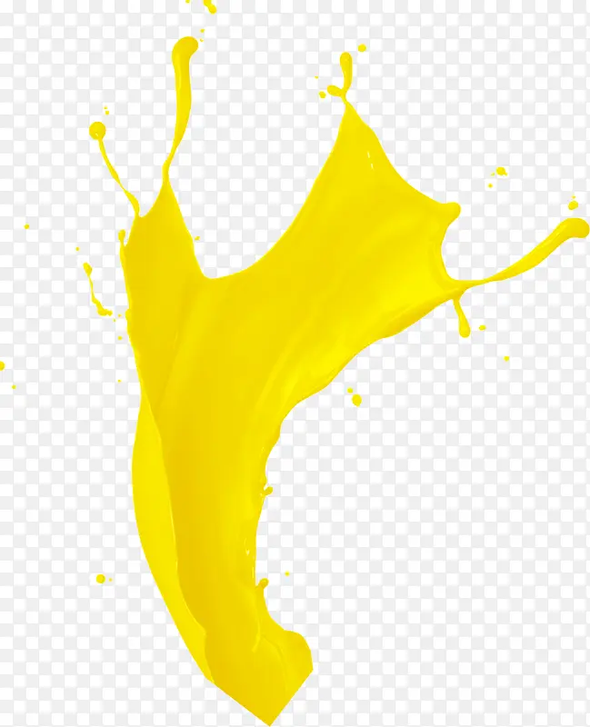 黄色果汁液体溅