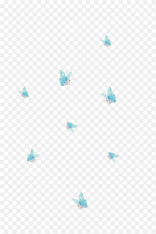 蓝色的花蝴蝶