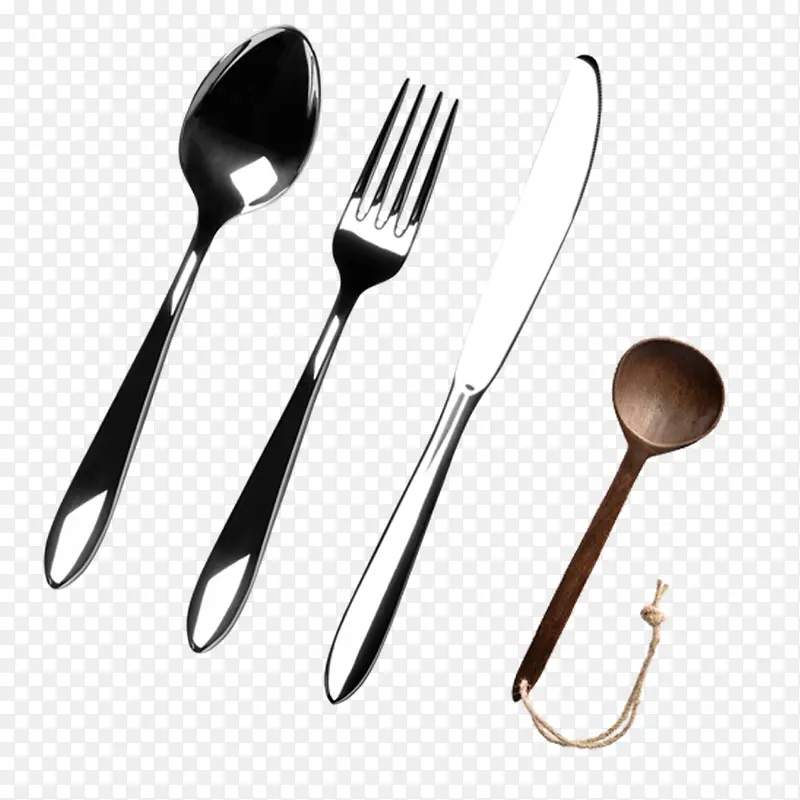 高品质金属西餐餐具刀叉 木勺