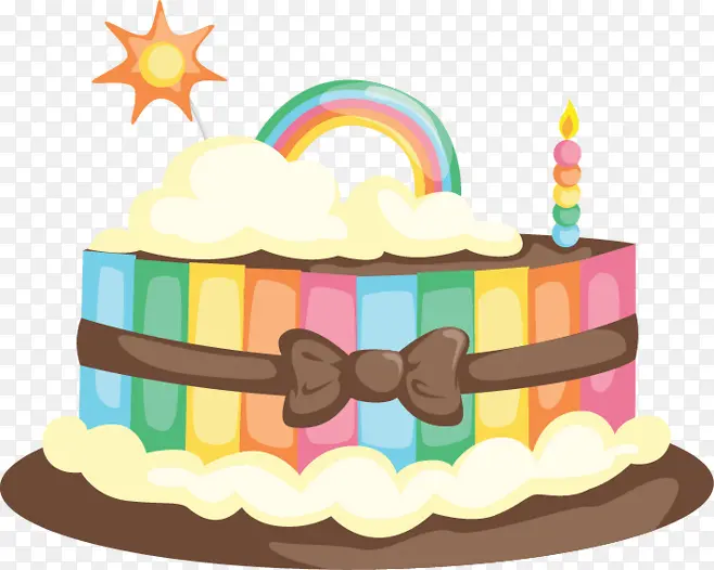 生日 蛋糕 可爱 插画