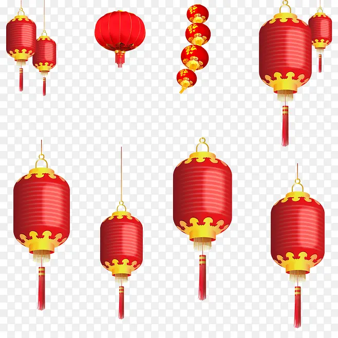 春节红色 灯笼装饰