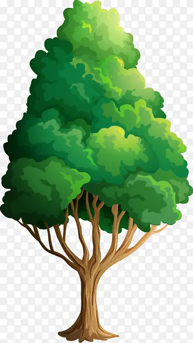 手绘彩色大树7