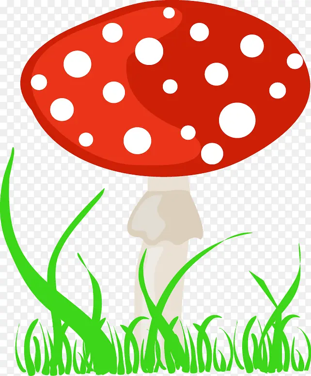 手绘卡通红蘑菇