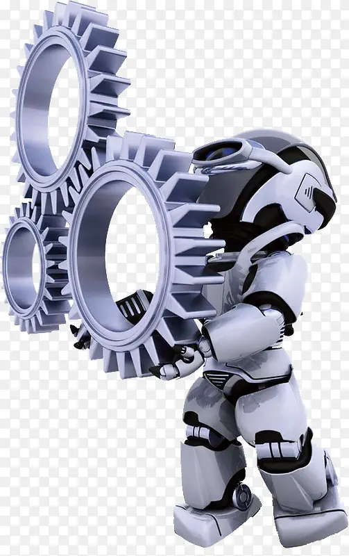 金属 机器人 齿轮  插画 素材