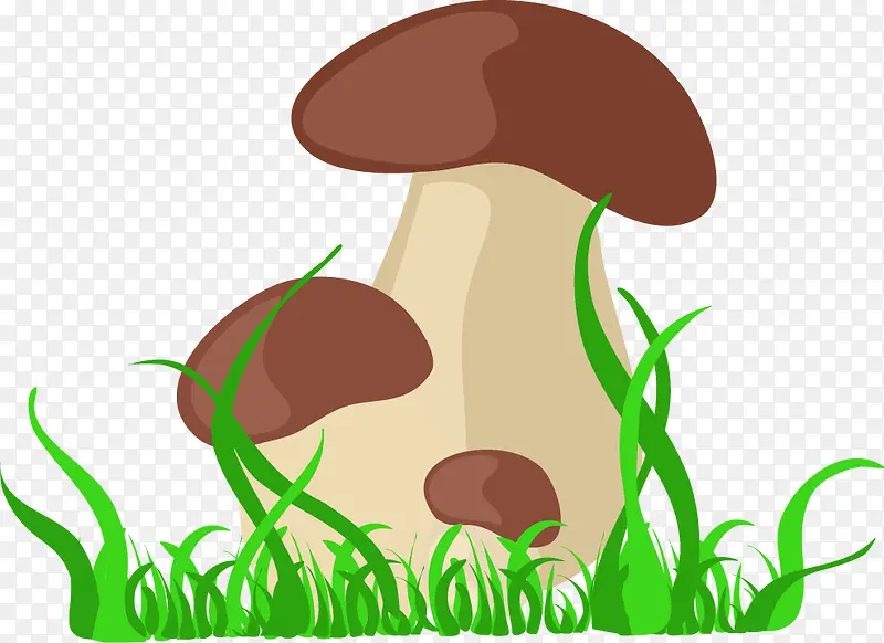 手绘卡通多个小蘑菇