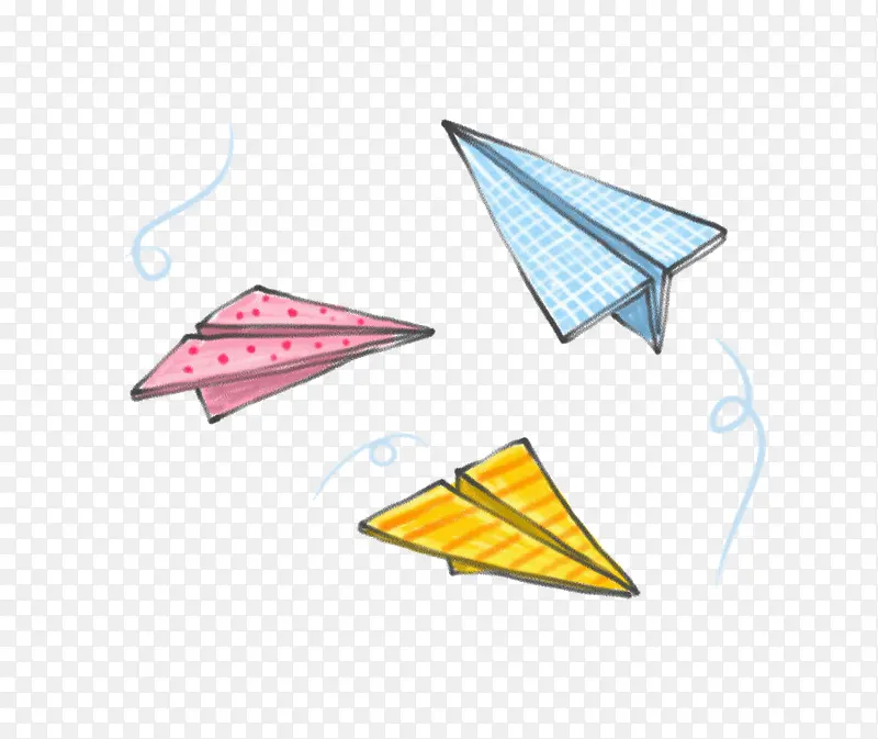 纸飞机 卡通  插画 素材