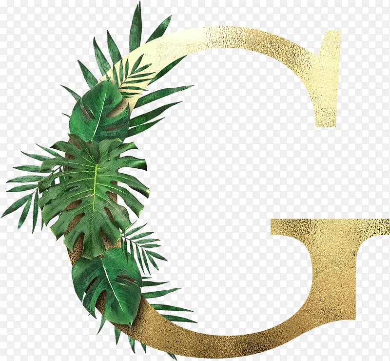 创意植物字母G