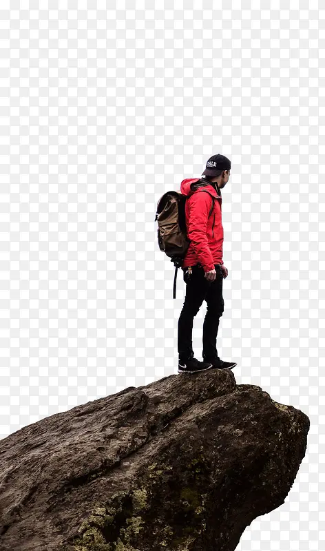 山顶的登山者