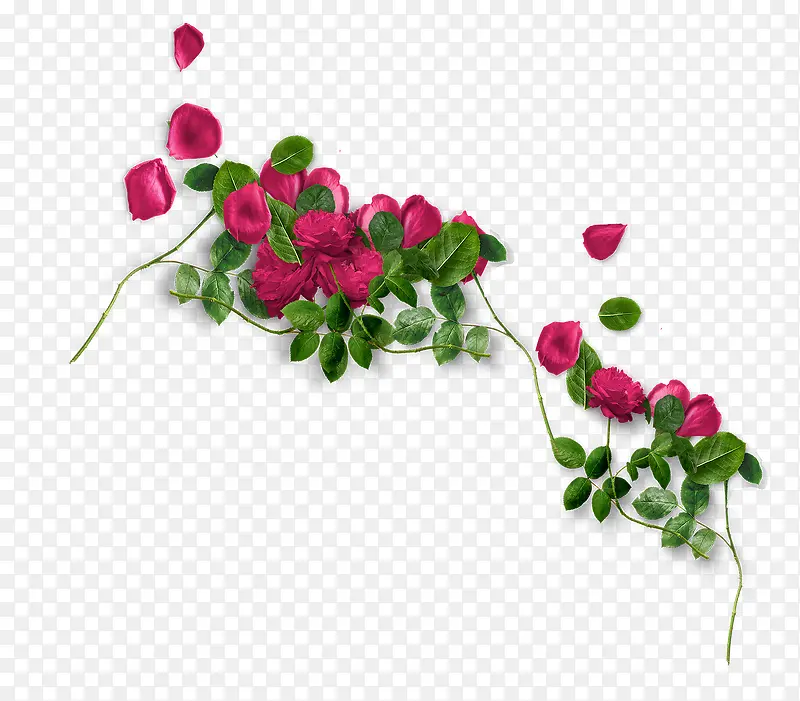 粉色玫瑰花漂浮装饰