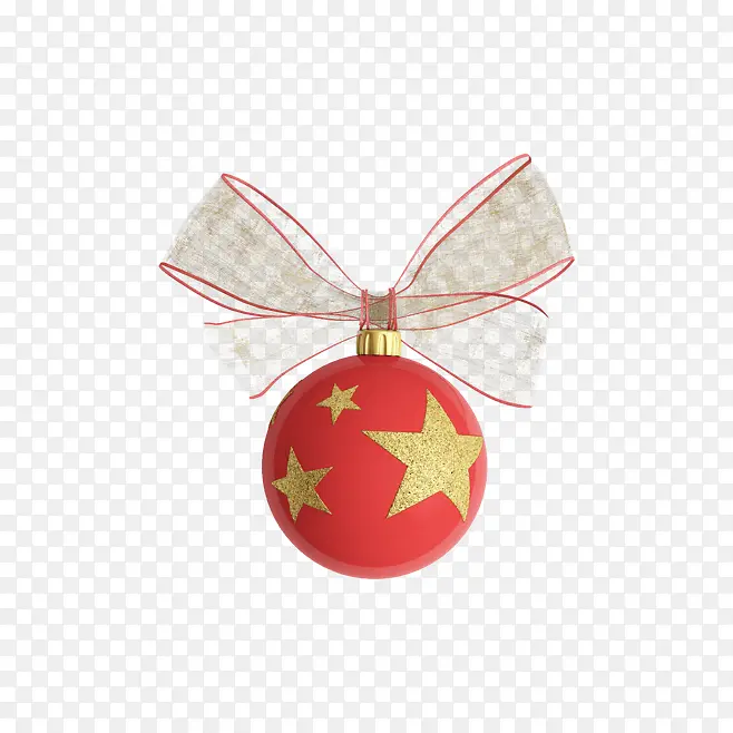 圣诞实物装饰-圣诞小球红色单个