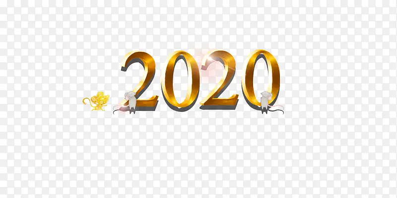 元旦2020剪纸鼠光效