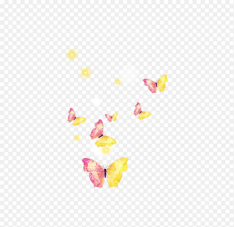 粉色黄色蝴蝶