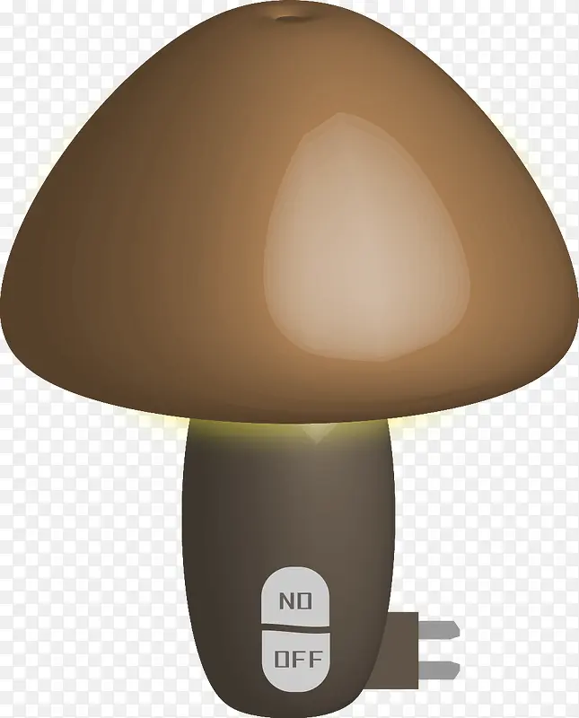 蘑菇灯卡通创意元素
