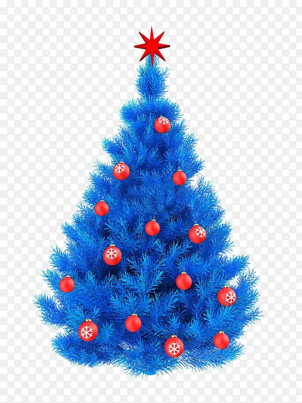 一棵蓝色圣诞树
