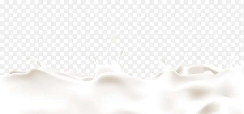 白色丝滑牛奶花装饰元素