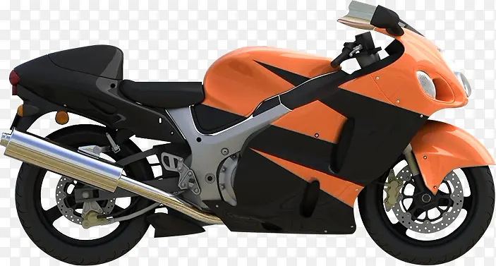 橘色的小摩托车
