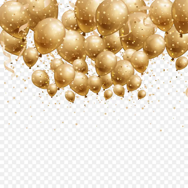金色节日活动气球