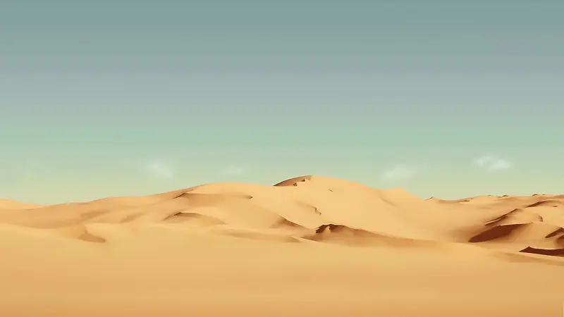 黄色的沙漠效果环境渲染