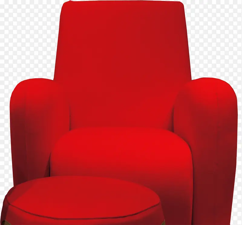 红色单人沙发环境素材