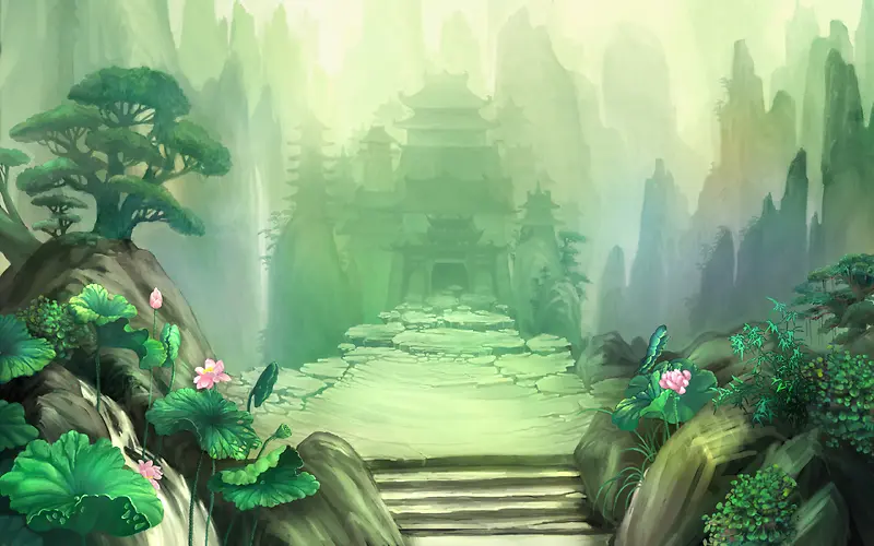 游戏场景高清环境渲染效果