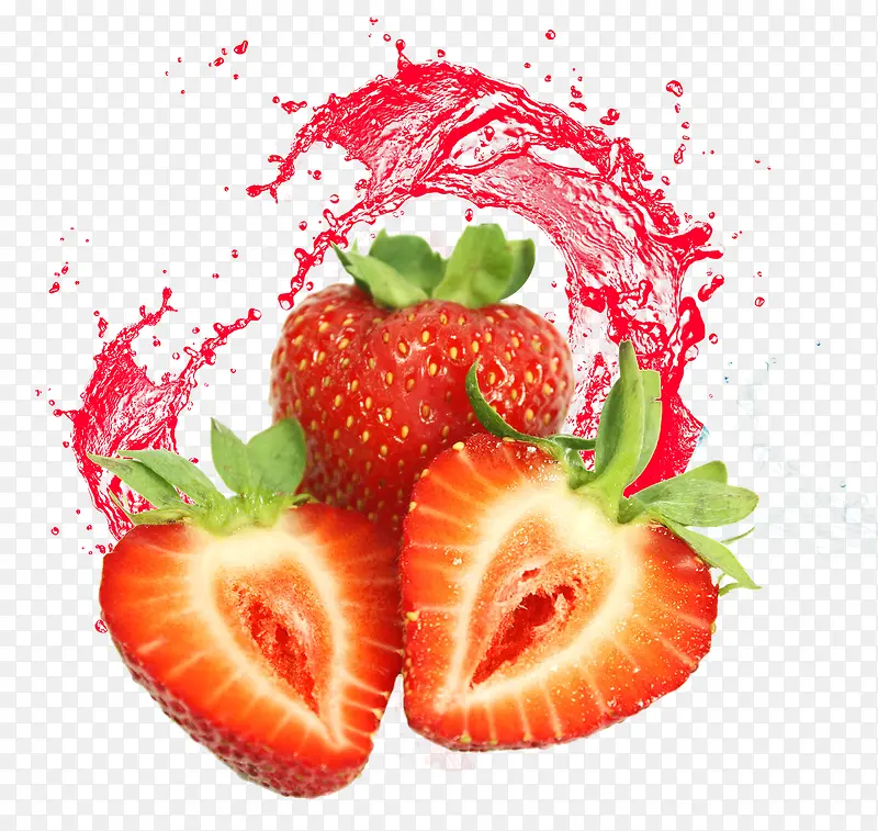 夏季水果  高清水纹草莓