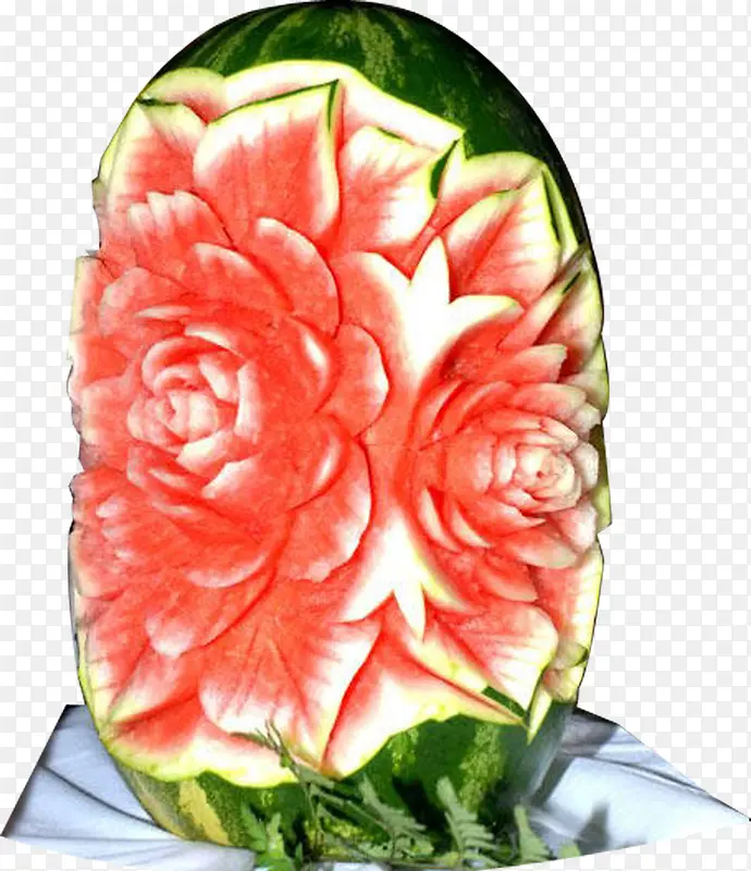 雕刻的西瓜水果