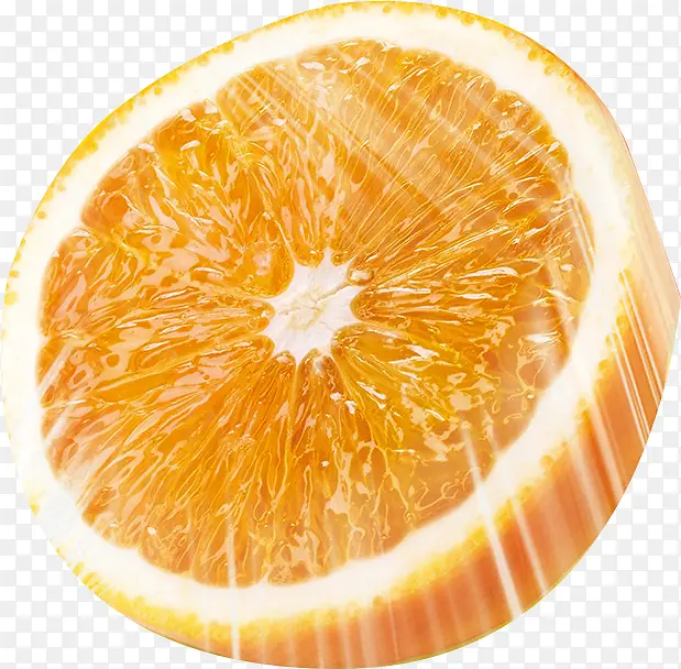 水果橙子保鲜膜包裹的橙子
