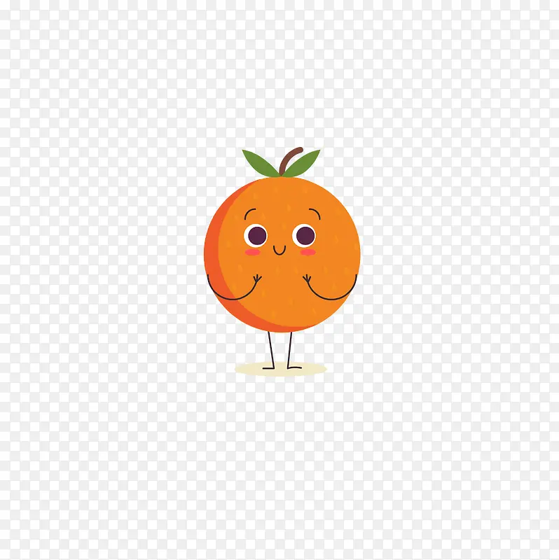 橙子卡通水果可爱