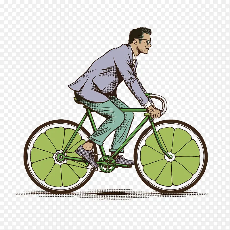 骑自行车额的男人