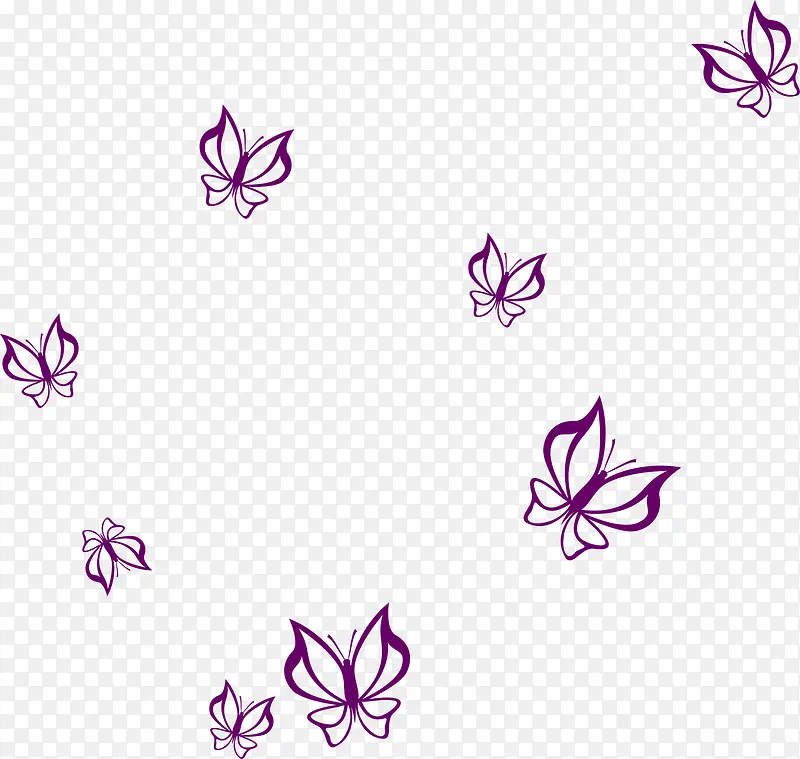 紫色飞翔蝴蝶