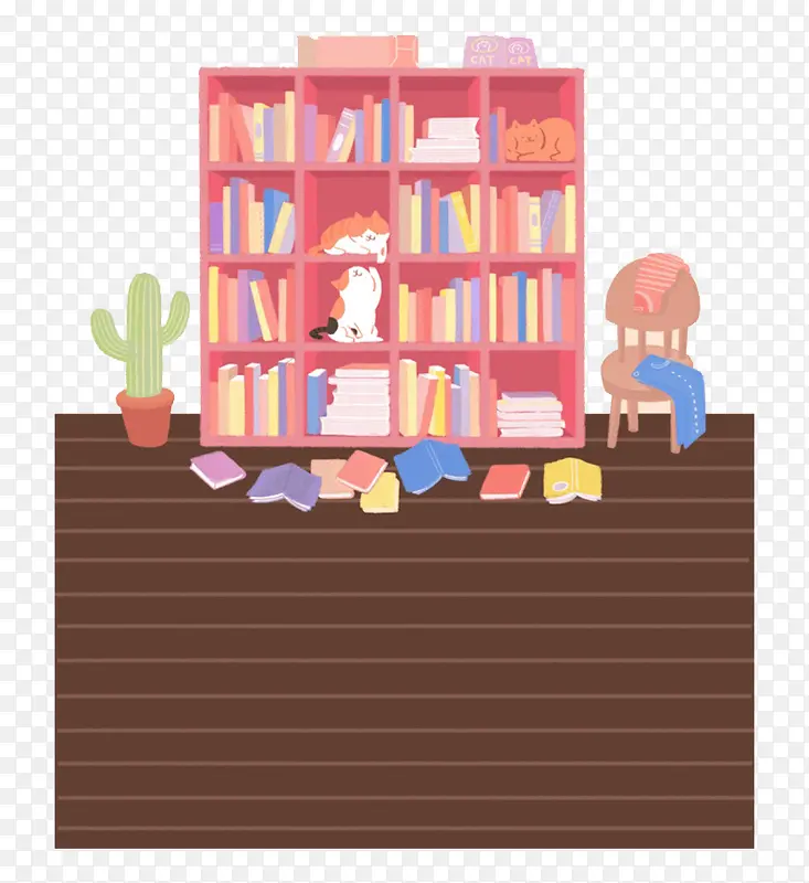 卡通寝室书架