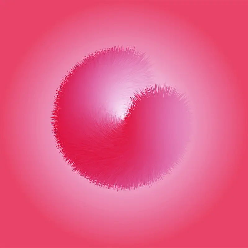 粉色毛绒球体（卡哇伊）